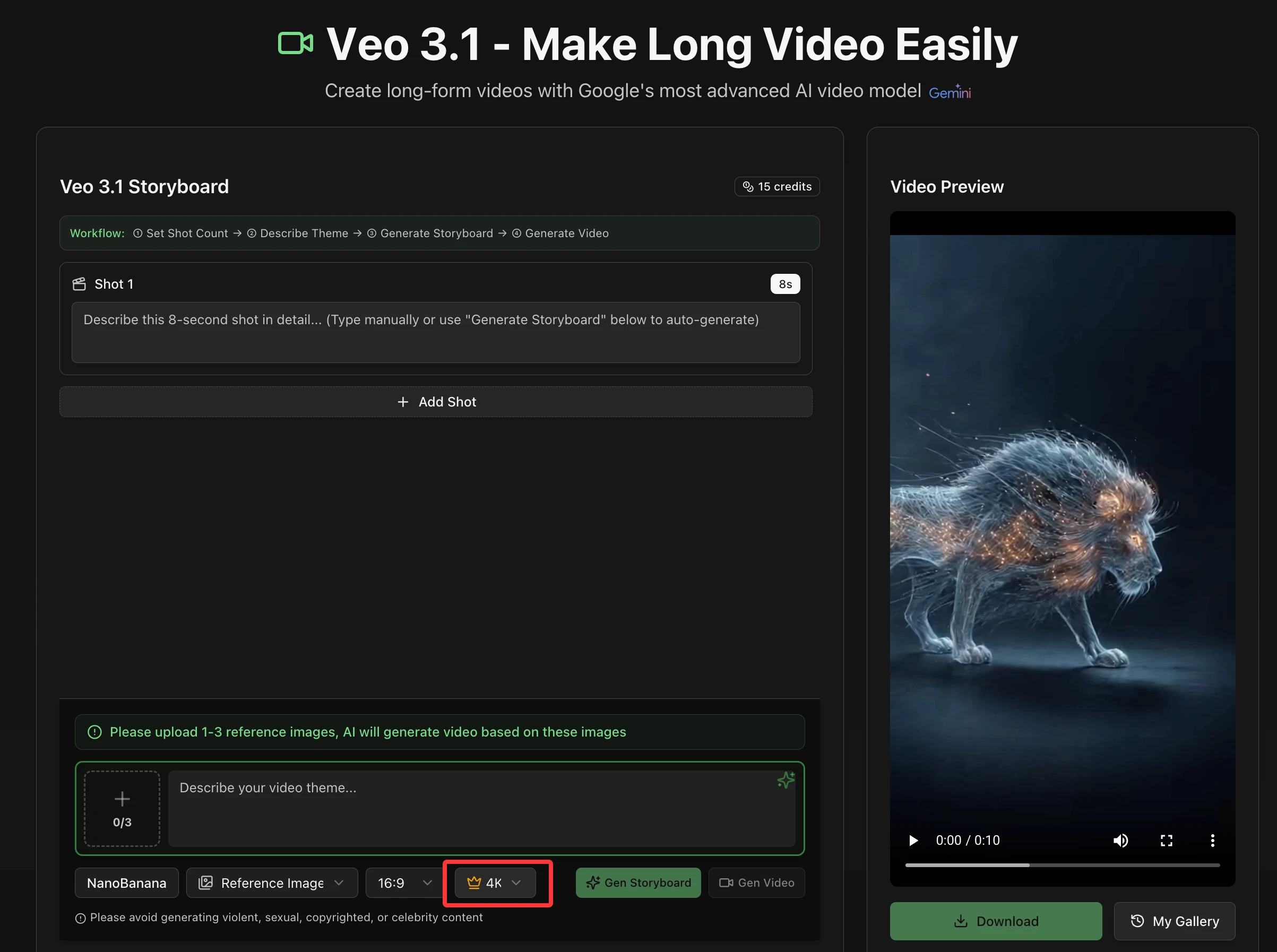 Veo 3.1 4K Resolution